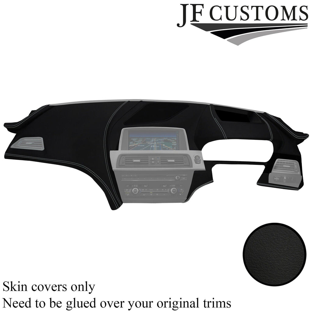 WHITE STITCH NAPPA LEATHER DASH DASHBOARD COVER FOR BMW 6 F12 F13 F06 11-18