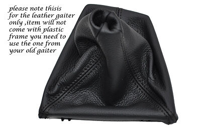 BLACK STITCHING FITS BMW 3 SERIES F30 F31 2012+ LEATHER GEAR GAITER CUSTOM NEW