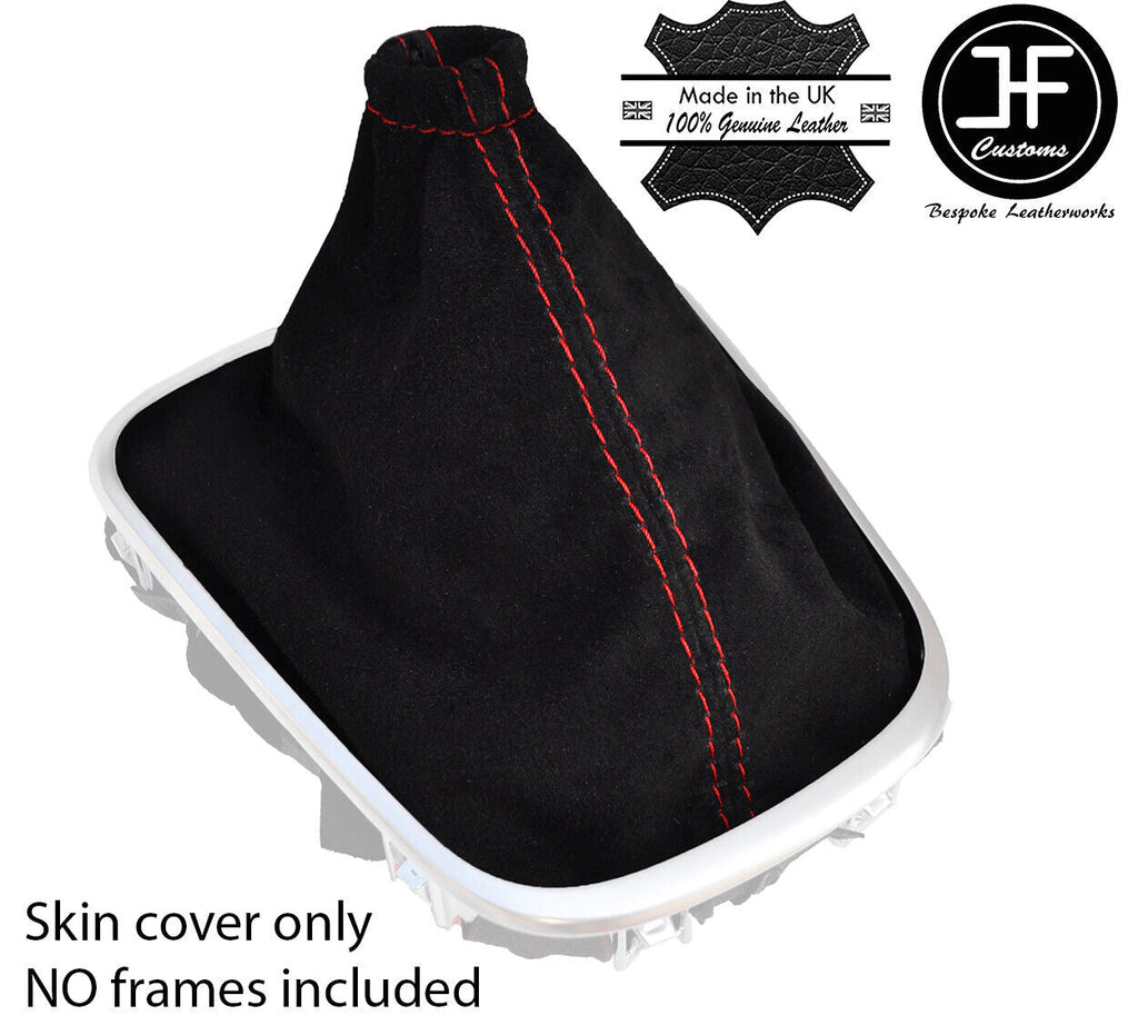 RED STITCH REAL SUEDE MANUAL GEAR GAITER FITS RENAULT KADJAR 2015-2019