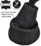 BLUE STITCH LEATHER GEAR GAITER OVER RUBBER FITS VAUXHALL OPEL MANTA GTE