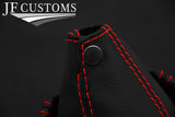 RED STITCHING LEATHER 6 SPEED GEAR GAITER +METAL FRAME FITS X-TRAIL T30 04-07