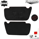 RED CROSS STITCH 2X SUN VISOR LEATHER COVERS FOR MERCEDES VANEO W414 02-05