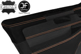 BEIGE  STITCH 2X FRONT DOOR CARD REAL LEATHER & LUXE SUEDE COVER FOR VW T6 16-20