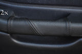 FITS FORD SCORPIO 2X DOOR HANDLE LEATHER NEW COVERS black CUSTOM NEW MADE IN UK