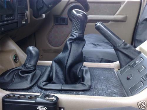 FITS SUV 4X4 LANDROVER DISCOVERY MK1 1989-1995  SET 3 LEATHER GAITERS CUSTOM NEW