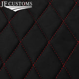 RED STITCH DIAMOND LUXE SUEDE FRONT HEADLINER COVER FITS VW CRAFTER 06-17