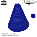 BLUE LEATHER FITS HONDA CIVIC FK2 S TYPE S MK8 2006-2012 GAITER BLACK STITCH