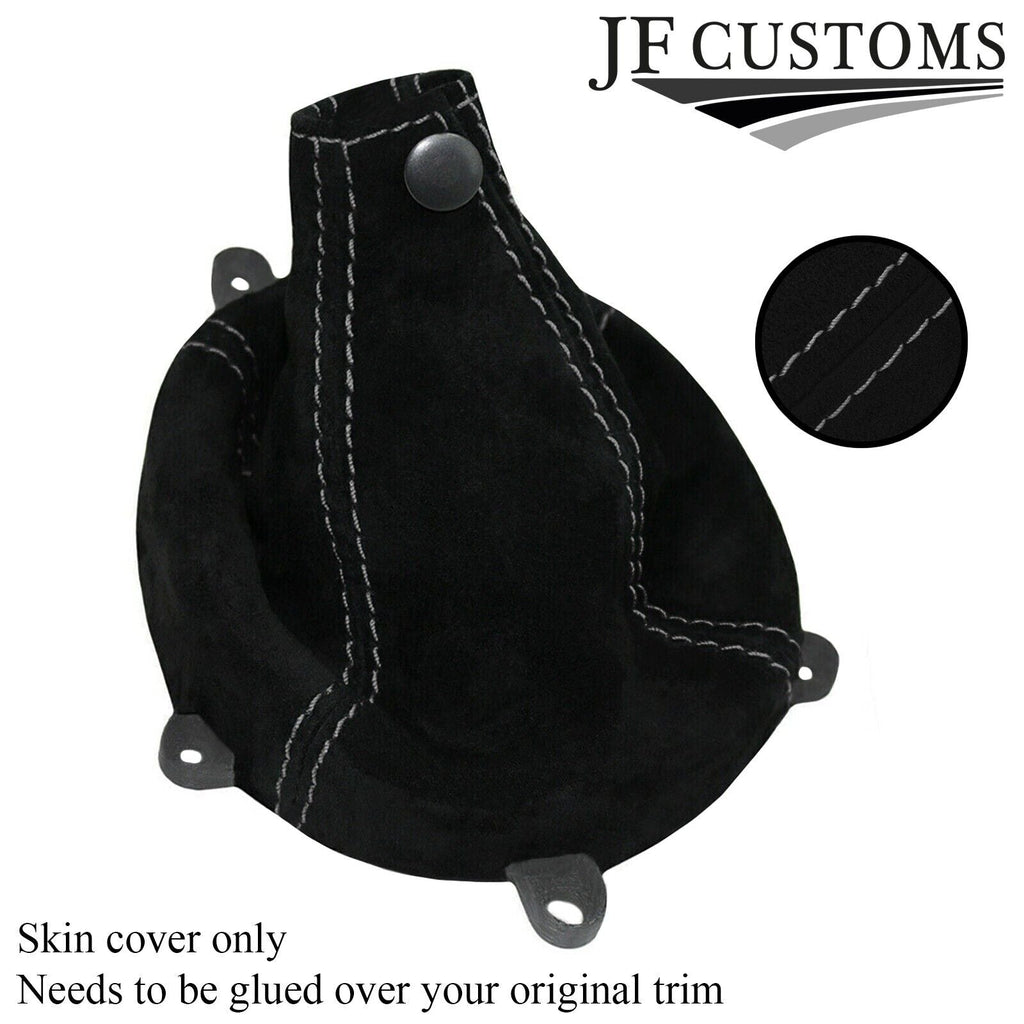 GREY STITCH 6 SPEED SUEDE GEAR GAITER FOR MITSUBISHI LANCER EVO 7 8 9 01-07