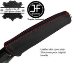 RED STITCH TOP GRAIN LEATHER HANDBRAKE HANDLE COVER FOR PEUGEOT 607 2000-2008