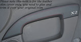 RED STITCH 2X GREY FRONT DOOR CARD TRIM SKIN COVER FITS MITSUBISHI L200 06-14