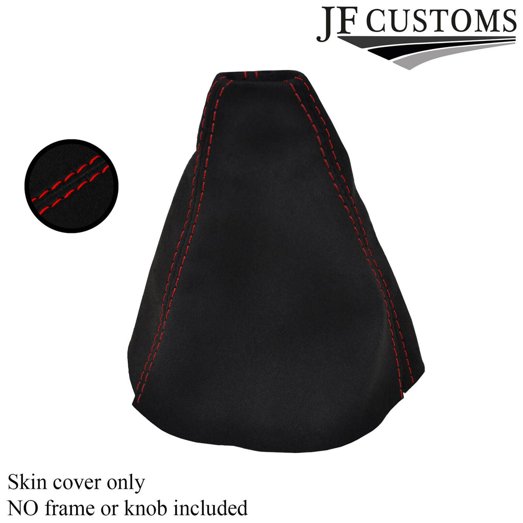 RED STITCH FITS HONDA CIVIC FK2 S TYPE S MK8 2006 - 2012 GEAR GAITER SUEDE