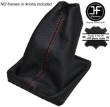 RED STITCH MANUAL LEATHER GEAR GAITER FITS TALBOT SOLARA 1980-1986 CUSTOM NEW