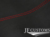 RED STITCH D GREY LUXE- SUEDE ROOF HEADLINER COVER FOR JAGUAR S TYPE 99-07