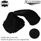 BLACK LEATHER FITS MAZDA MX5 MK1 1990-1998 GEAR HANDBRAKE BLACK STITCHING