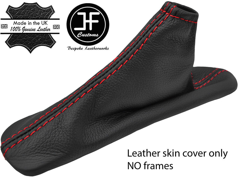RED STITCH TOP GRAIN LEATHER HANDBRAKE GAITER FITS ALFA ROMEO GIULIETTA 10-17