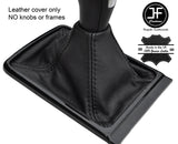 BLACK STITCHING REAL LEATHER MANUAL GEAR GAITER FITS JAGUAR XE 2015-2017