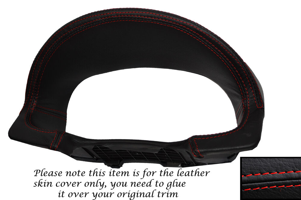 RED STITCH SPEEDO SURROUND LEATHER SKIN COVER FITS HYUNDAI TIBURON 2003-2006