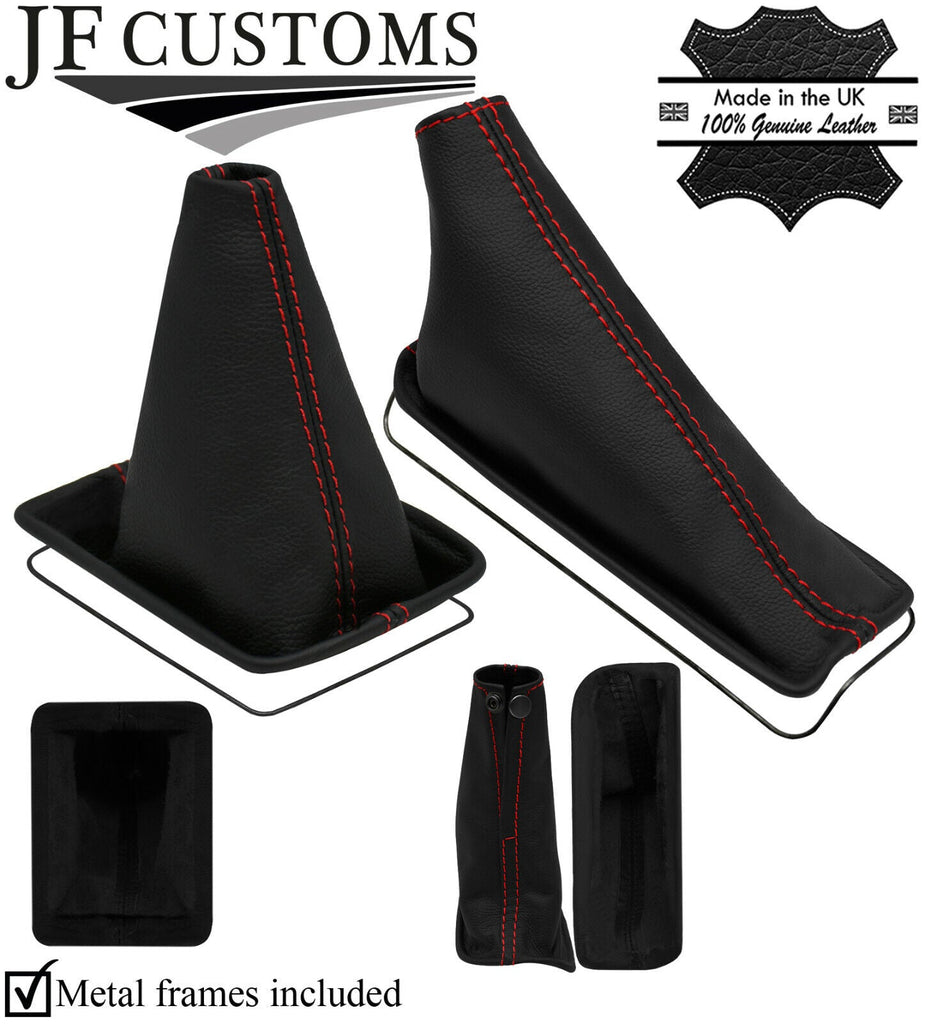 RED STITCH REAL LEATHER GEAR+HANDBRAKE+METAL FRAME FITS NISSAN MAXIMA 95-99