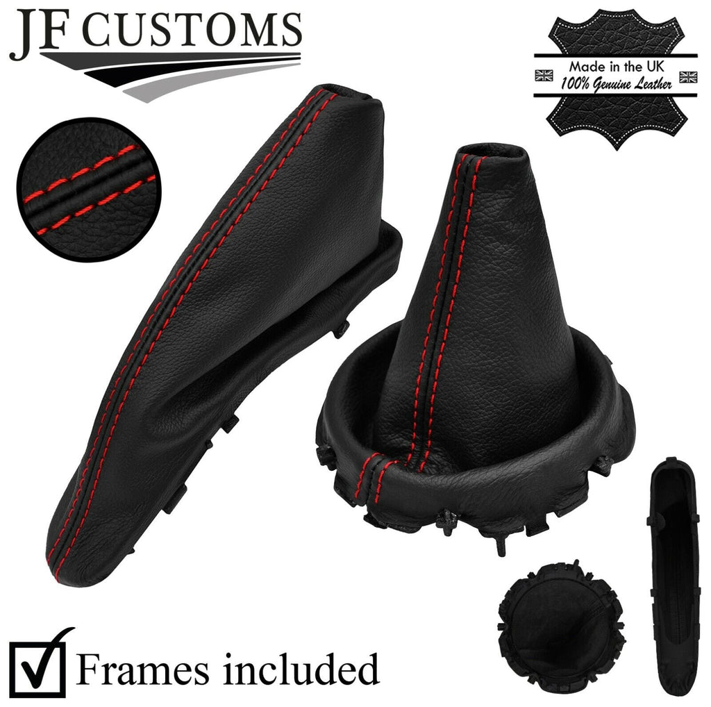 RED STITCH  LEATHER GEAR +HANDBRAKE+ FRAMES FOR BMW MINI R50 R53 2001-2006