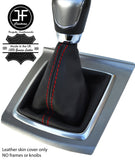 RED STITCHING TOP GRAIN LEATHER GEAR GAITER FITS FORD FOCUS MK2 2008-2011
