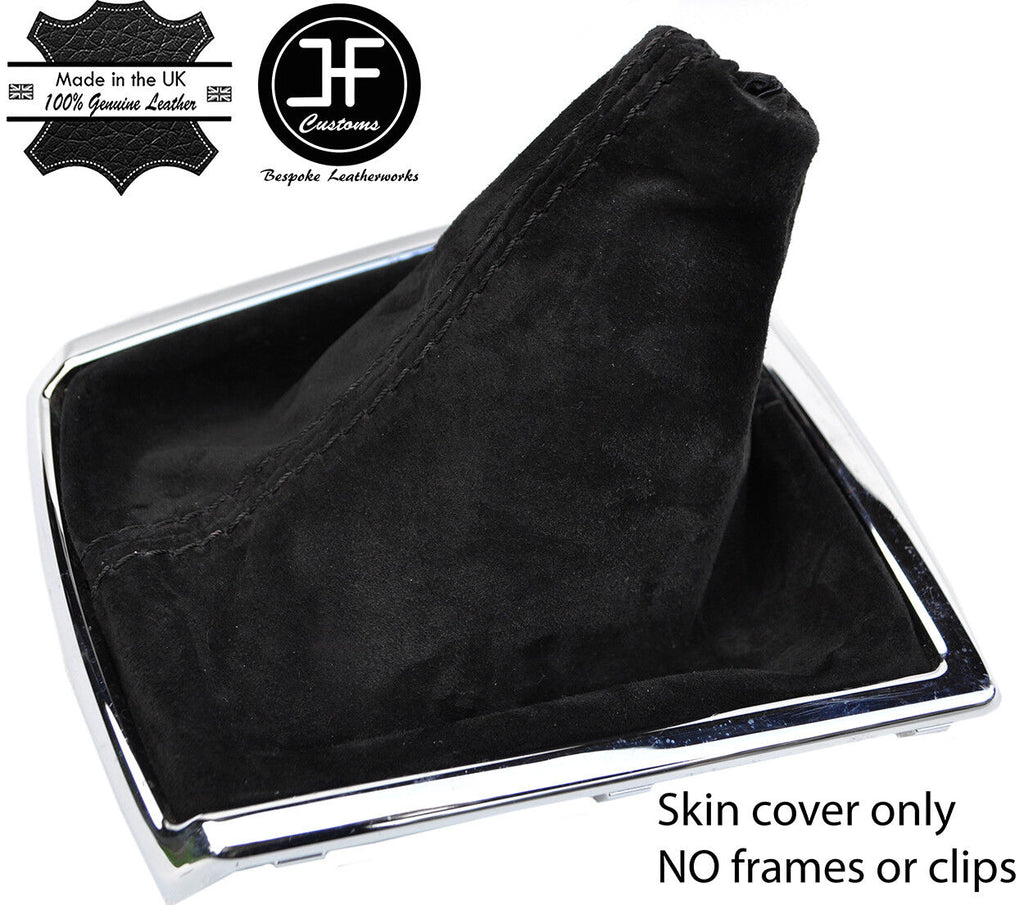 BLACK STITCH REAL SUEDE GEAR GAITER FOR TOYOTA COROLLA VERSO 2004-2009