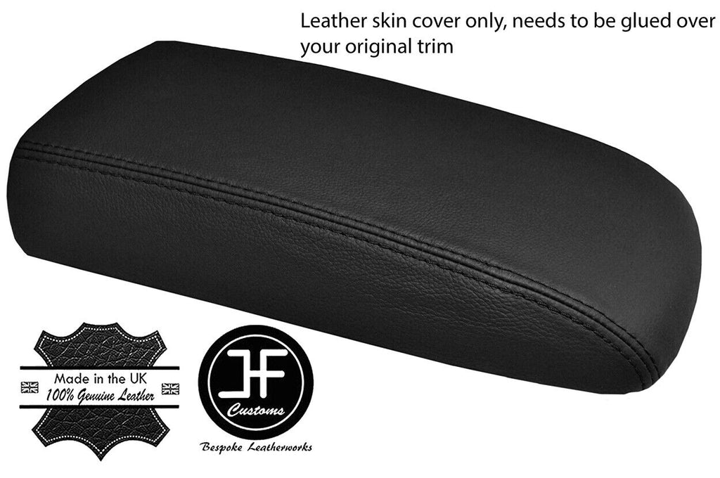 BLACK REAL LEATHER ARMREST COVER FITS SAAB 9-7X 97X 2005-2009 CUSTOM NEW