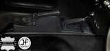 BLACK STITCH TOP GRAIN LEATHER GAITER SET+HANDLE COVER FOR ROVER P6 2000 2200