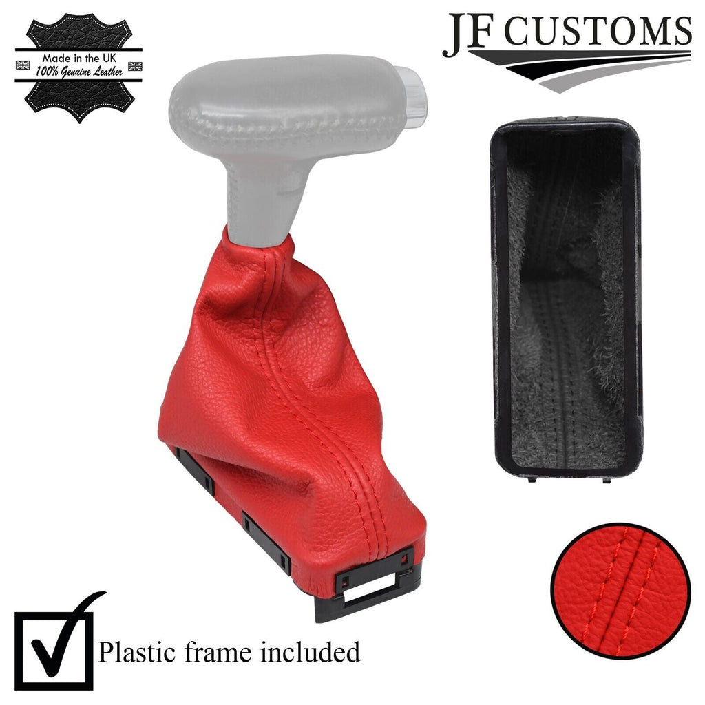 RED LEATHER AUTO GEAR+PLASTIC FRAME FOR SATURN L100 L200 L300 00-05 CUSTOM NEW