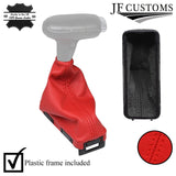 RED LEATHER AUTO GEAR+PLASTIC FRAME FOR SATURN L100 L200 L300 00-05 CUSTOM NEW