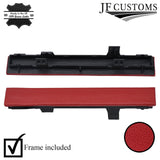 DARK RED LEATHER CUP HOLDER BLANK TRIM COVER + FRAME FITS VW GOLF MK4 98-05