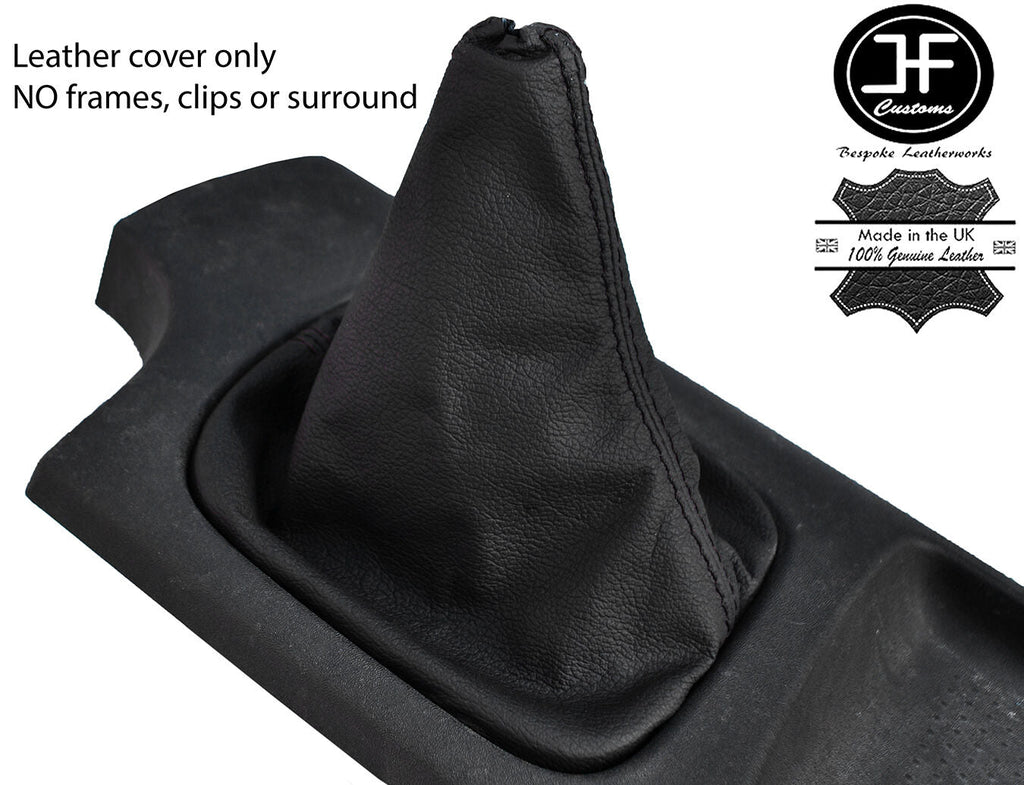 BLACK STITCHING TOP GRAIN LEATHER MANUAL GEAR GAITER FITS NAVARA D40 2006-2012