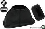 BLACK STITCH STEERING SHROUD COLUMN LEATHER COVER+FRAME FOR SAAB 95 98-10