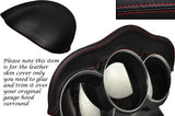 RED STITCHING FITS MAZDA RX8 2003-2012 SPEEDO GAUGE HOOD LEATHER SKIN COVER ONLY