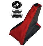 RED SUEDE BLACK LEATHER FITS VAUXHALL CORSA C MKII 2000-2006 GEAR GATOR