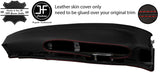 RED STITCH OVAL DASHBOARD LEATHER COVER FOR PORSCHE 944 968 86-95 STYLE 2