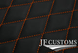 ORANGE DIAMOND STITCH VINYL 4XTAILORED FLOOR CARPET FOR BMW MINI S R56 07-14 JF1