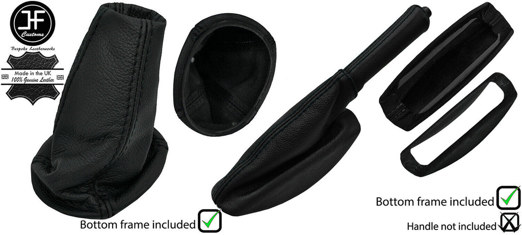 BLACK STITCH LEATHER GAITERS FRAME AND HANDLE COVER FOR LOTUS ELISE EXIGE 04-14