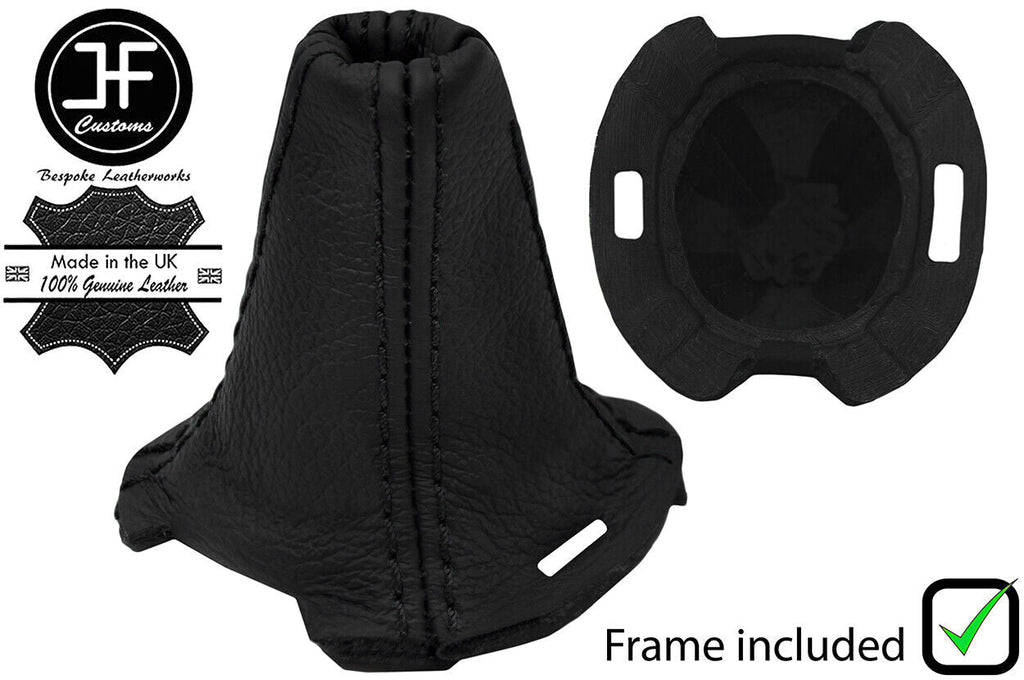 BLACK STITCH LEATHER SEMI AUTOMATIC GEAR GAITER + FRAME FOR SMART FORFOUR 04-07