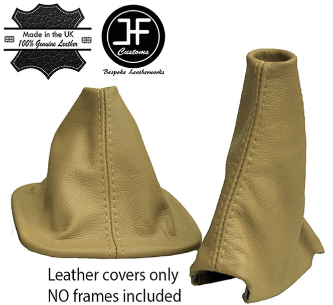 BEIGE LEATHER AUTOMATIC GAITER SET FOR LAND ROVER DISCOVERY 200TDI 300TDI TD5 V8