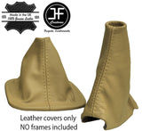 BEIGE LEATHER AUTOMATIC GAITER SET FOR LAND ROVER DISCOVERY 200TDI 300TDI TD5 V8