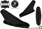 BLACK STITCH LEATHER HANDBRAKE GAITER+PLASTIC FRAME FOR MG ZR ROVER 25 04-06