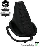 BLACK BLACK STRIPE LEATHER GEAR GAITER+PLASTIC FRAME FOR TOYOTA AYGO 14-20