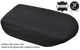 BLACK STITCHING TOP GRAIN REAL LEATHER ARMREST COVER FITS GT-R R35 2009-2017