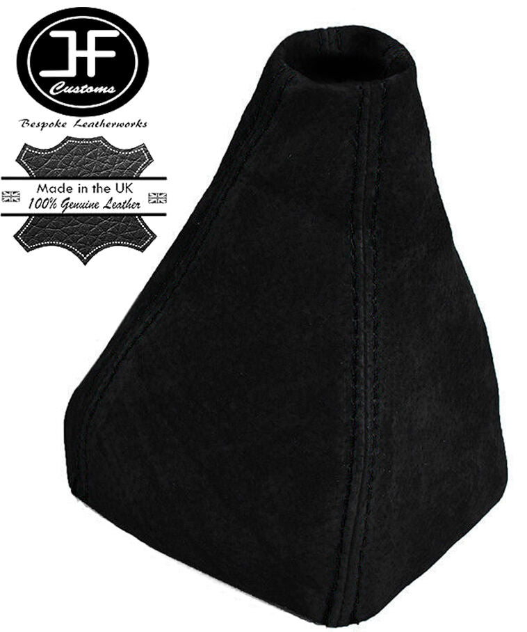 BLACK STITCHING REAL SUEDE MANUAL GEAR GAITER FITS SAAB 93 9-3 SS 2003-2011