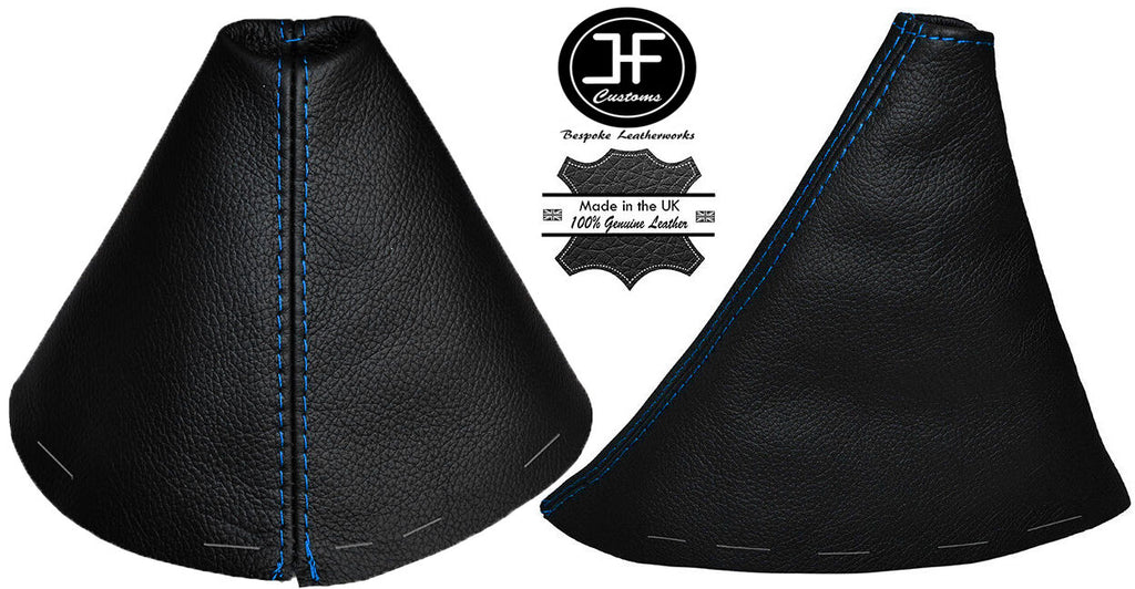 BLUE DOUBLE STITCH FOR MAZDA MX5 MK3 NC 2005-2012 LEATHER GEAR HANDBRAKE GAITER