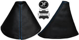 BLUE DOUBLE STITCH FOR MAZDA MX5 MK3 NC 2005-2012 LEATHER GEAR HANDBRAKE GAITER