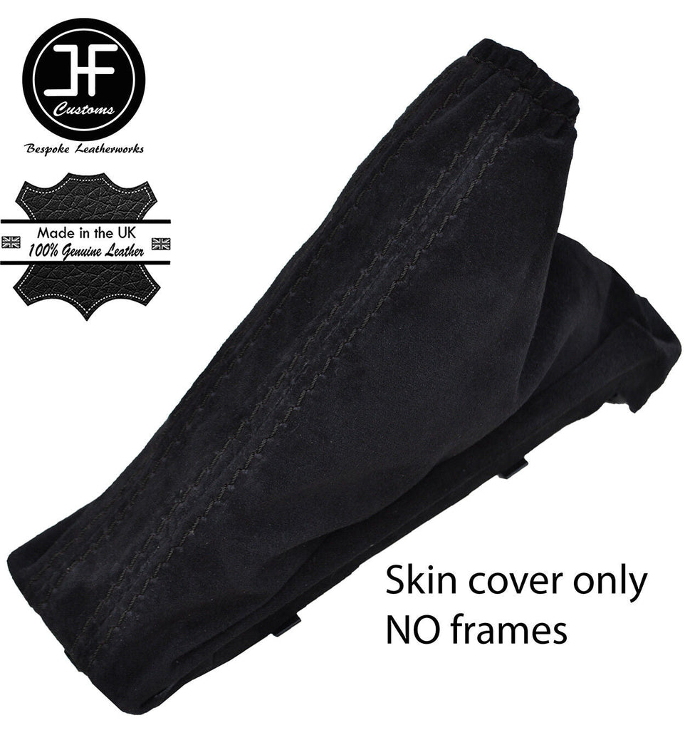 BLACK STITCHING REAL SUEDE HANDBRAKE GAITER FOR VAUXHALL OPEL CORSA D 2006-2014