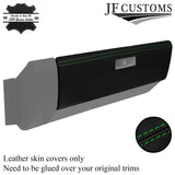 GREEN STITCH LEATHER GLOVE BOX COVER FITS VW T4 TRANSPORTER CARAVELLE CAMPER
