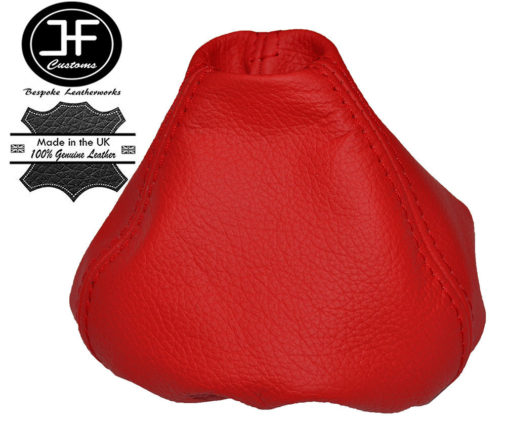 RED LEATHER MANUAL GEAR STICK GAITER SHIFT BOOT FOR FIAT 500 ABARTH 2007-2015