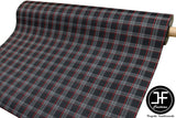 PREMIUM AUTOMOTIVE RED TARTAN FOAM BACKED 4MM FABRIC 150cm x 500cm UPHOLSTERY
